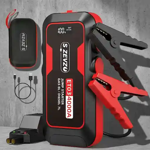 S ZEVZO ET03 4000A Portable Jump Starter